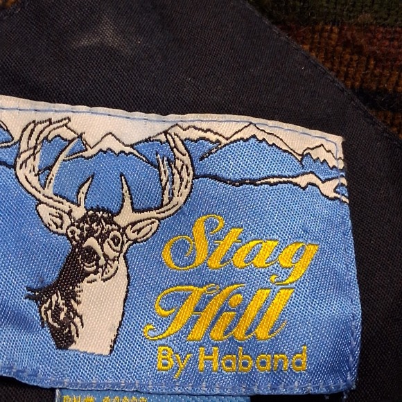 Vintage Haband's Stag Hill Men's Large Navy Blue Jacket "Missing the hood" - Picture 2 of 15